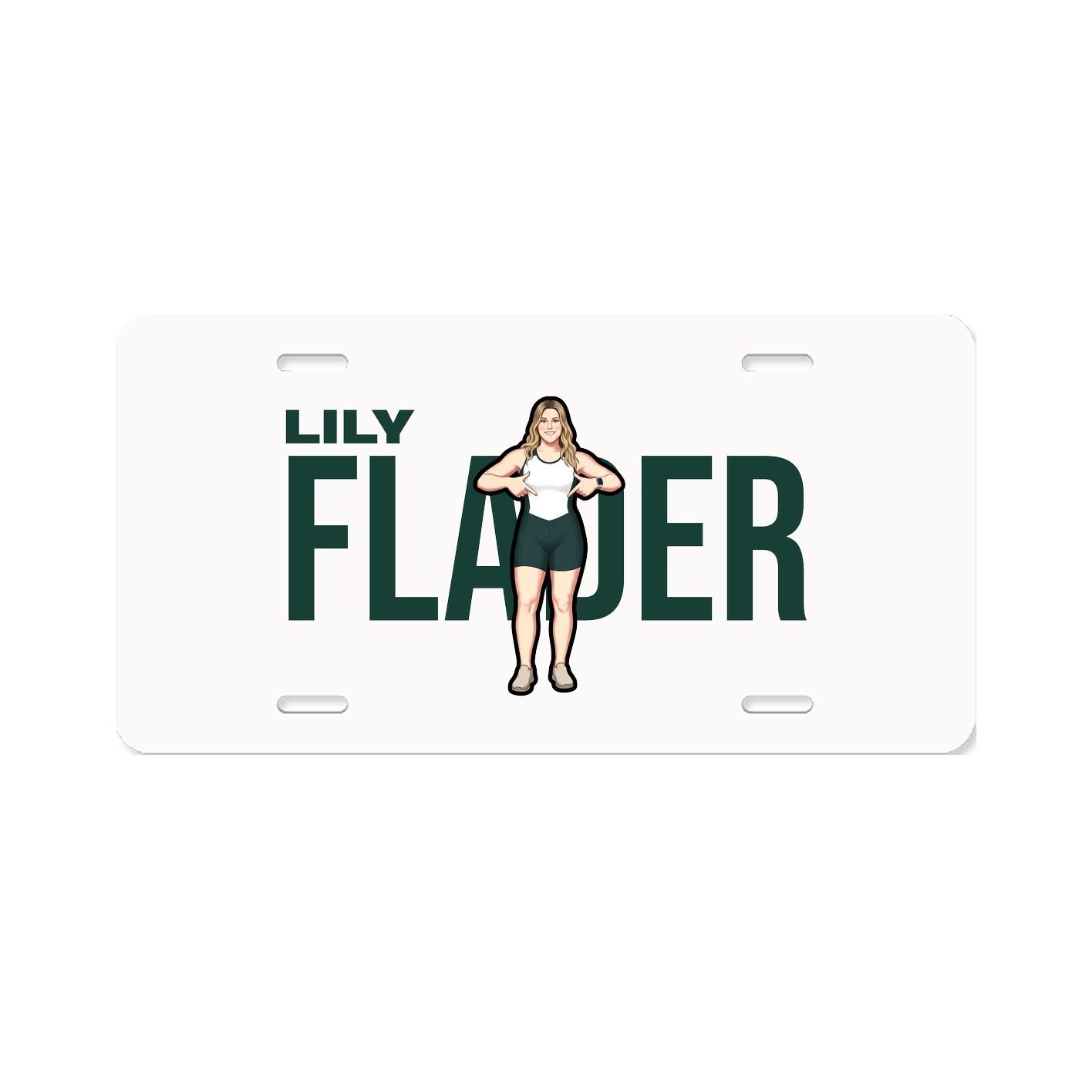 License Plate — Player Name in Classic