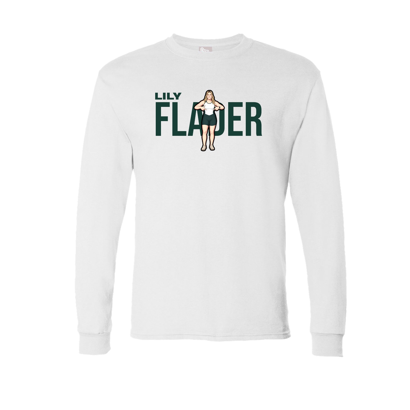 Long Sleeve Tee — Player Name in White