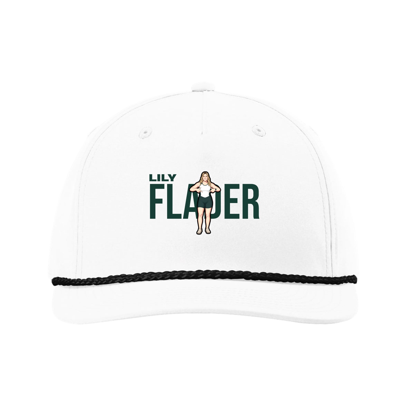 Five-Panel Classic Rope Cap — Player Name in White