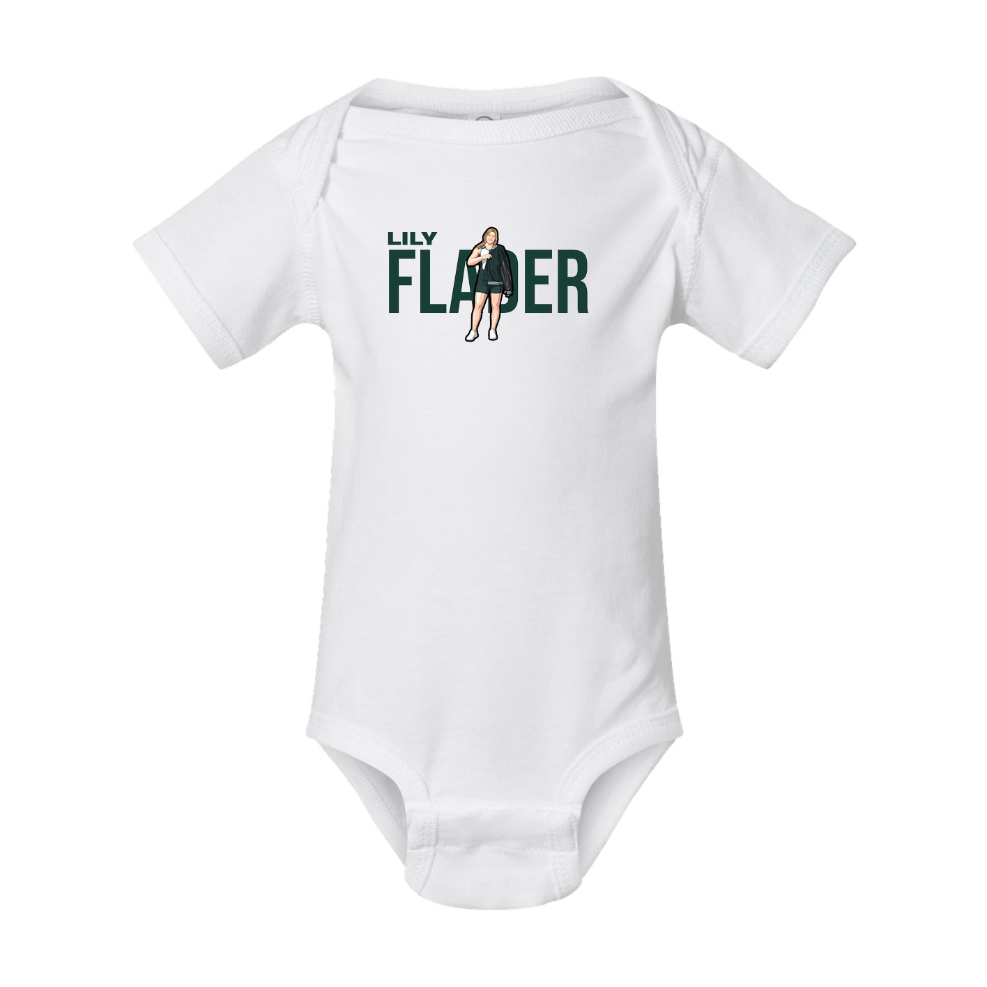 Baby Onesie — Player Name in White