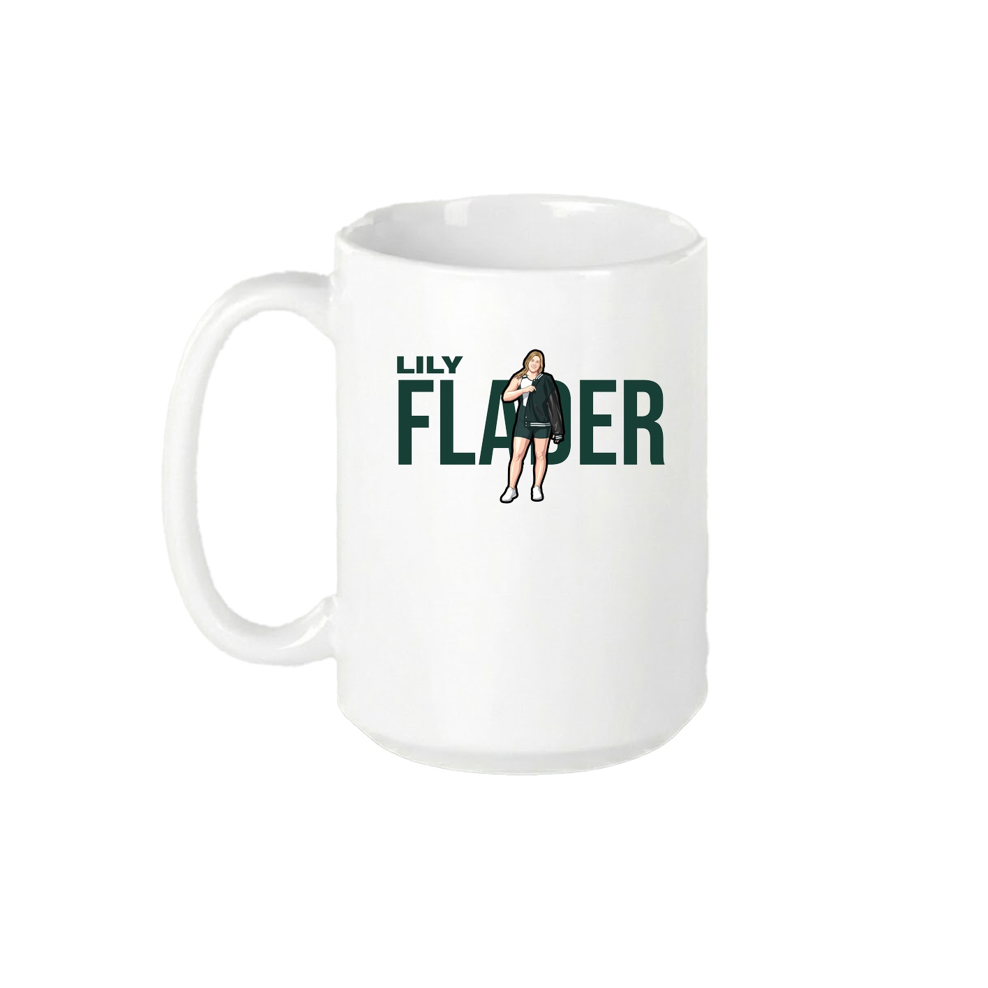 15oz Coffee Mug — Player Name in White