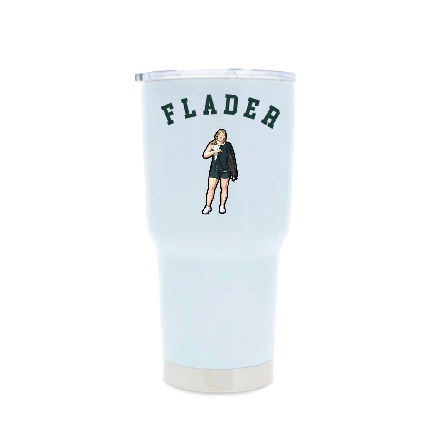 30oz Stainless Steel Tumbler — Shirsey Arch in White
