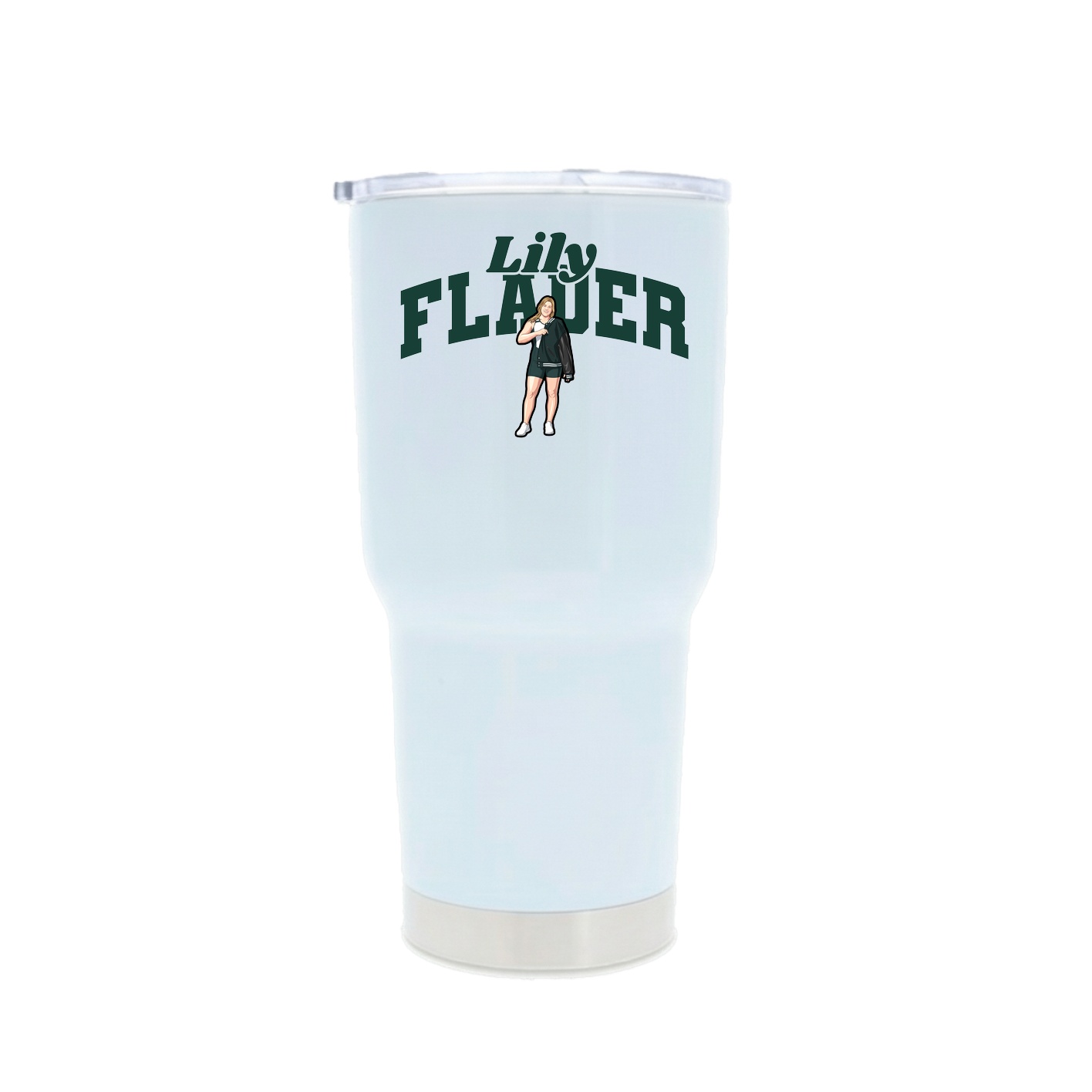 30oz Stainless Steel Tumbler — Signature Arch in White