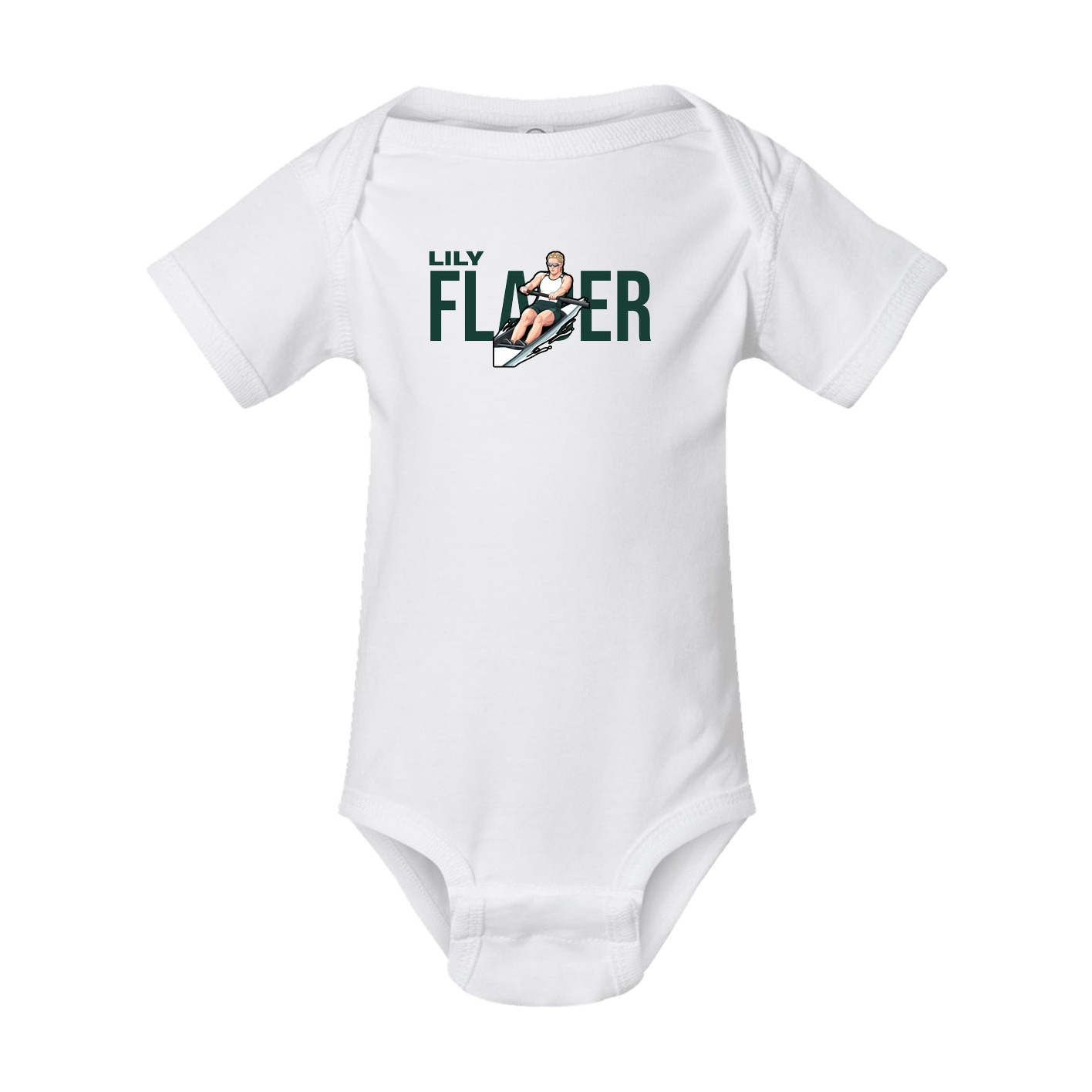 Baby Onesie — Player Name in White