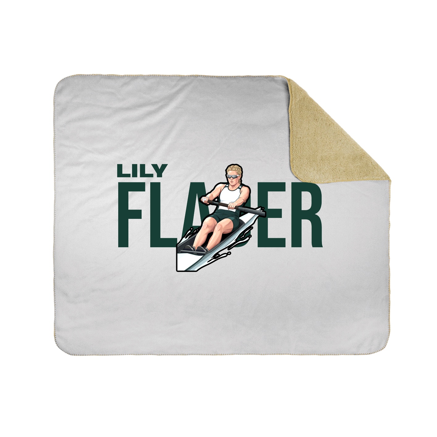 Throw Blanket — Player Name in White