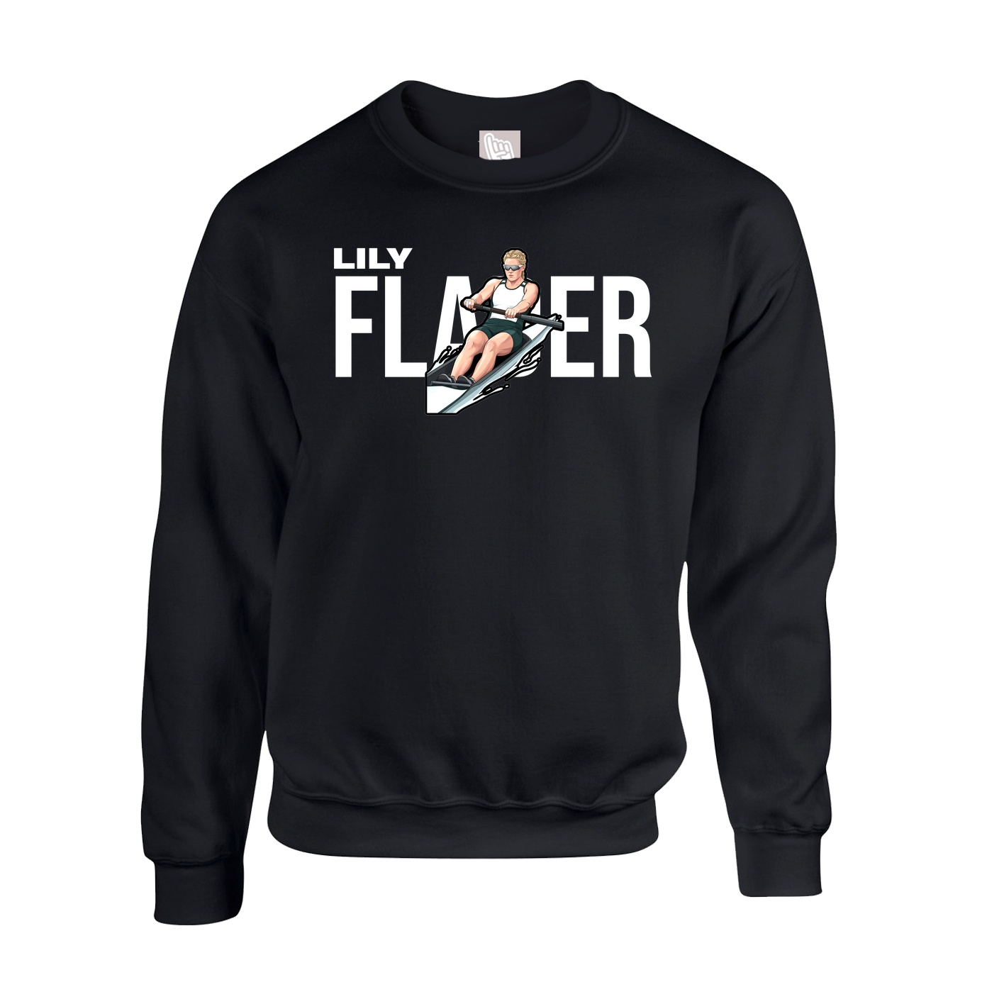 Fleece Crew — Player Name in Black