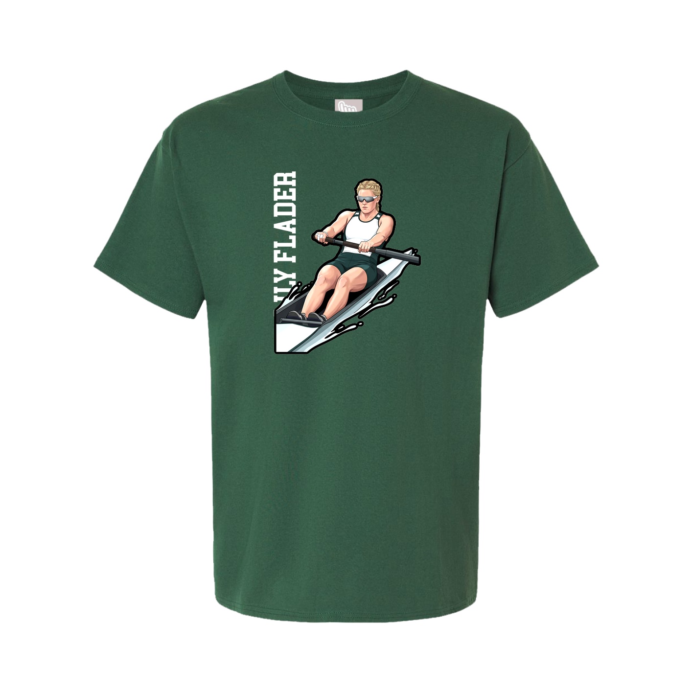 Youth Tee — Name Vertical in Green