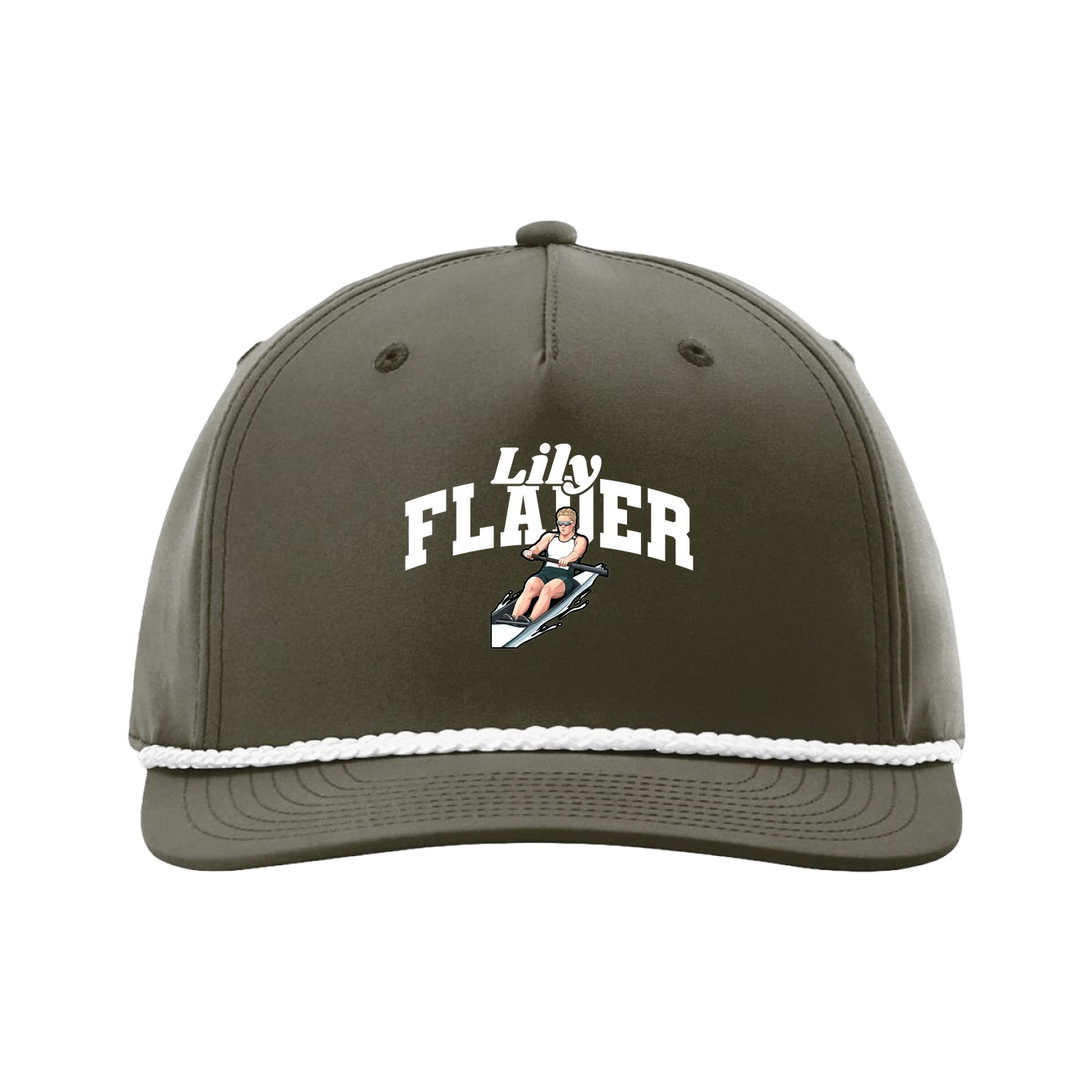 Five-Panel Classic Rope Cap — Signature Arch in Green
