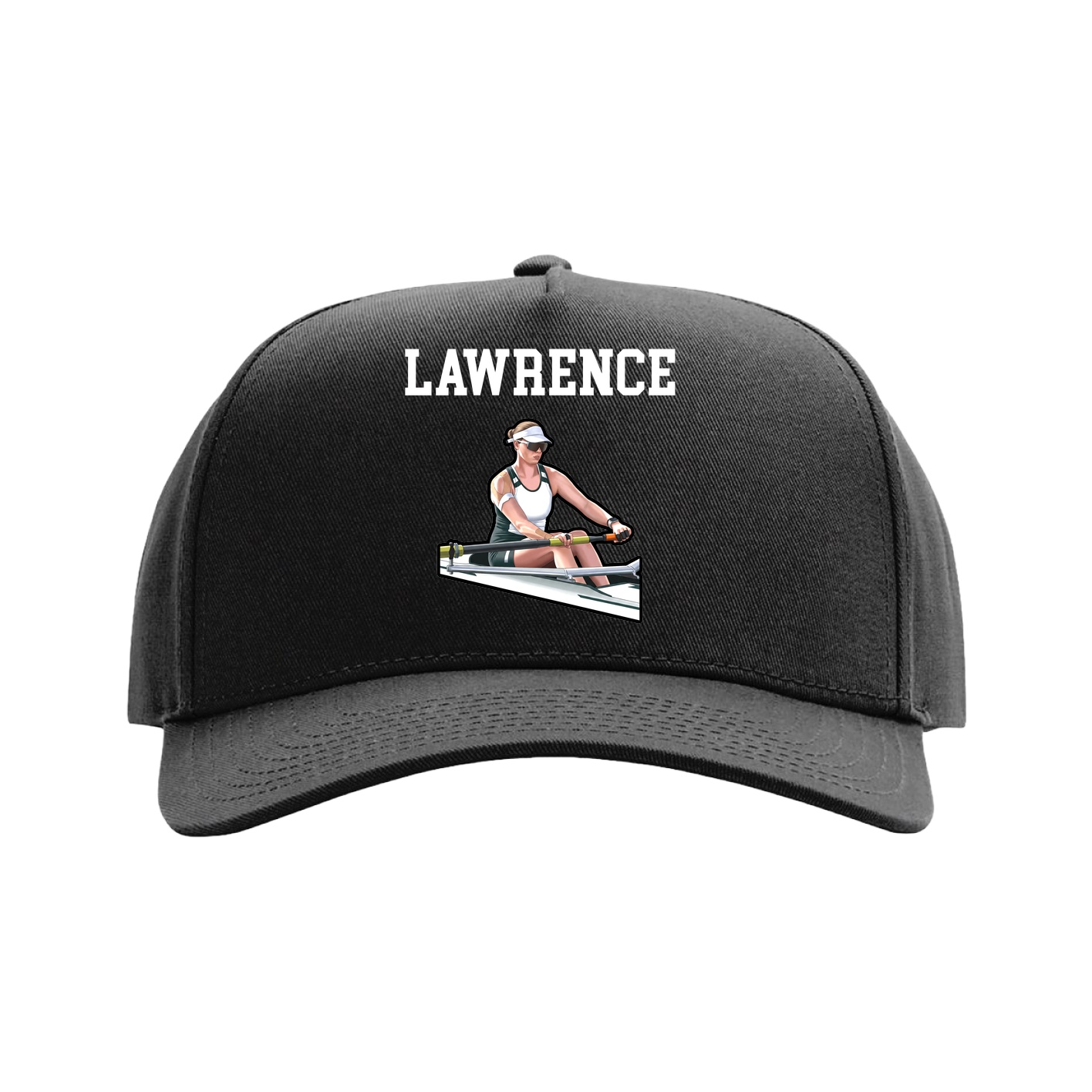 Full Fabric Five-Panel Champ Cap — Shirsey in Black