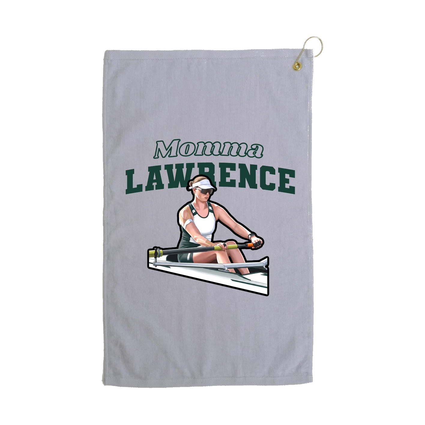Golf Towel — Mothers Day Block in Grey