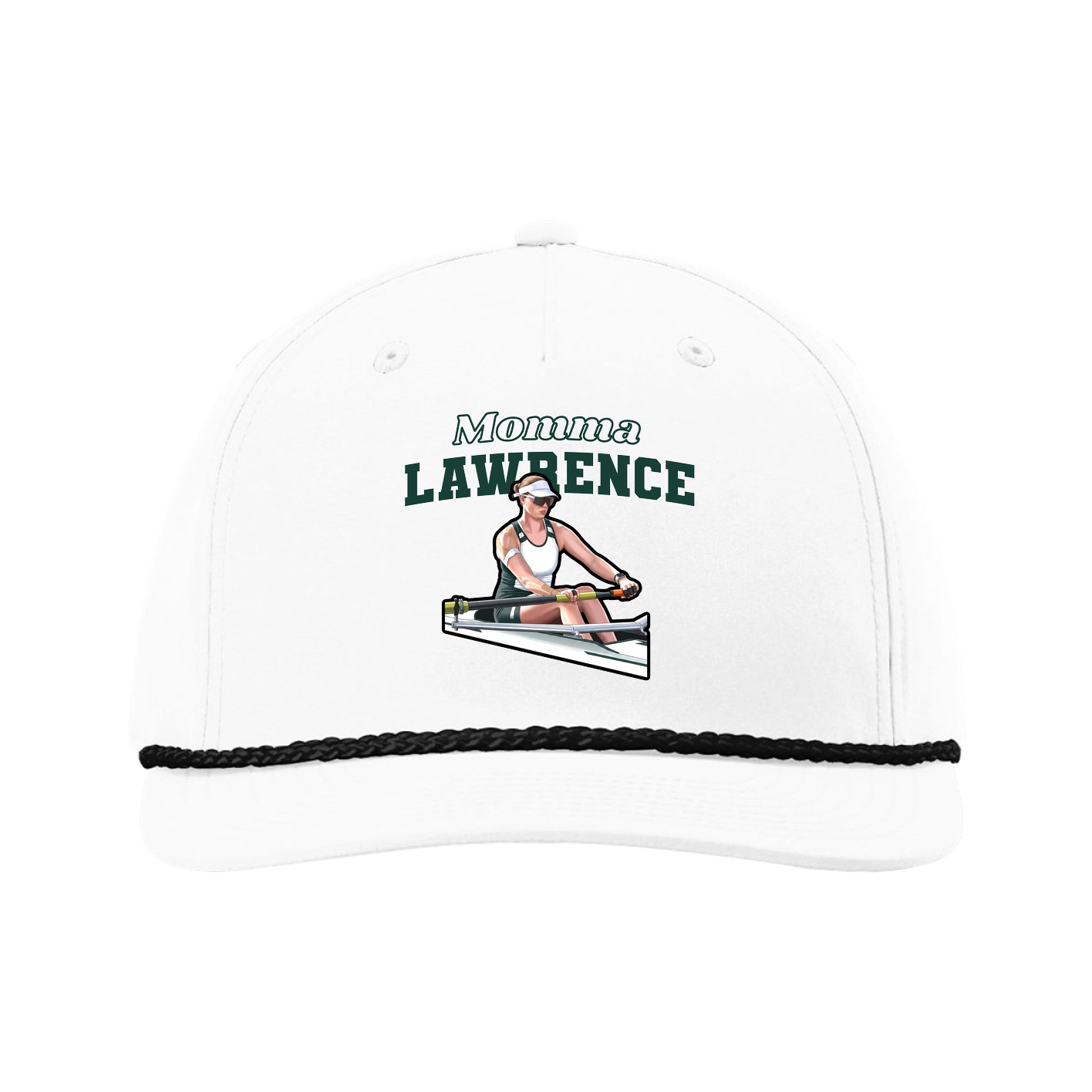 Five-Panel Classic Rope Cap — Mothers Day Block in White