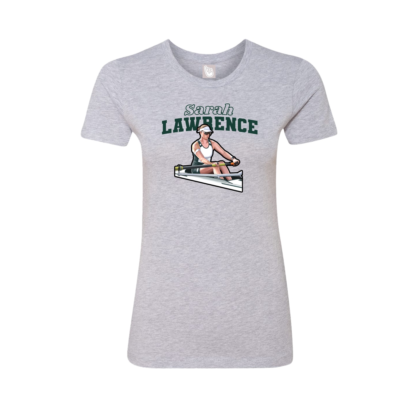 Womens Tee — Name Arch in Grey