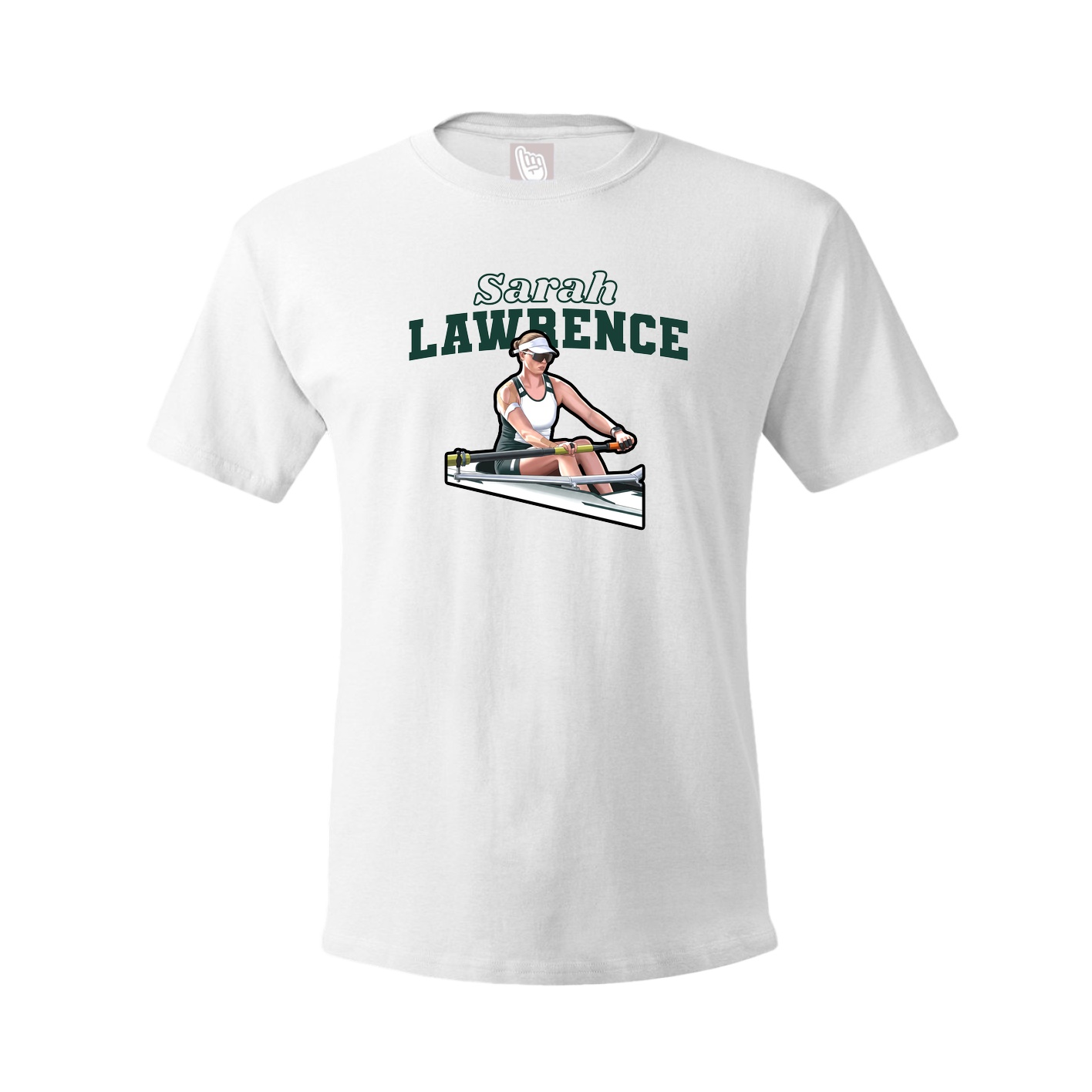 Youth Tee — Name Arch in White