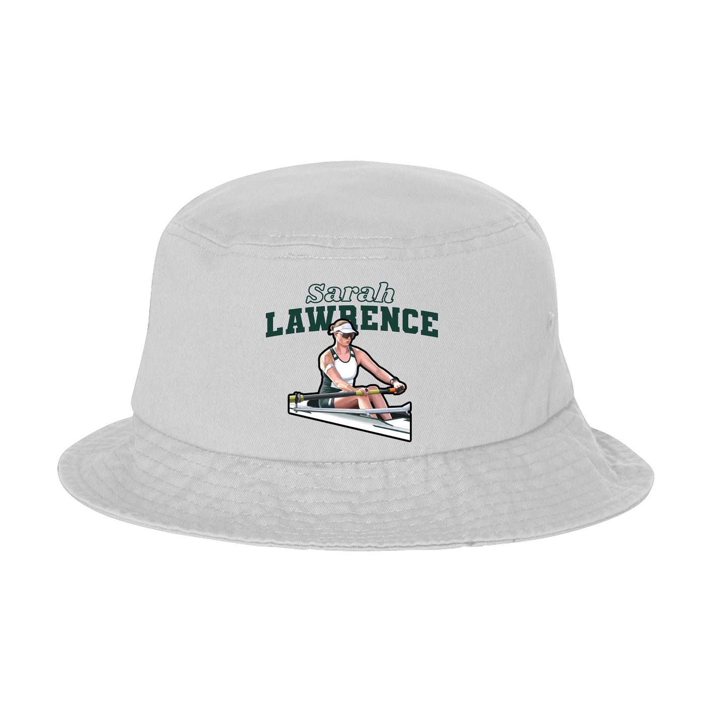 Bucket Cap — Name Arch in White