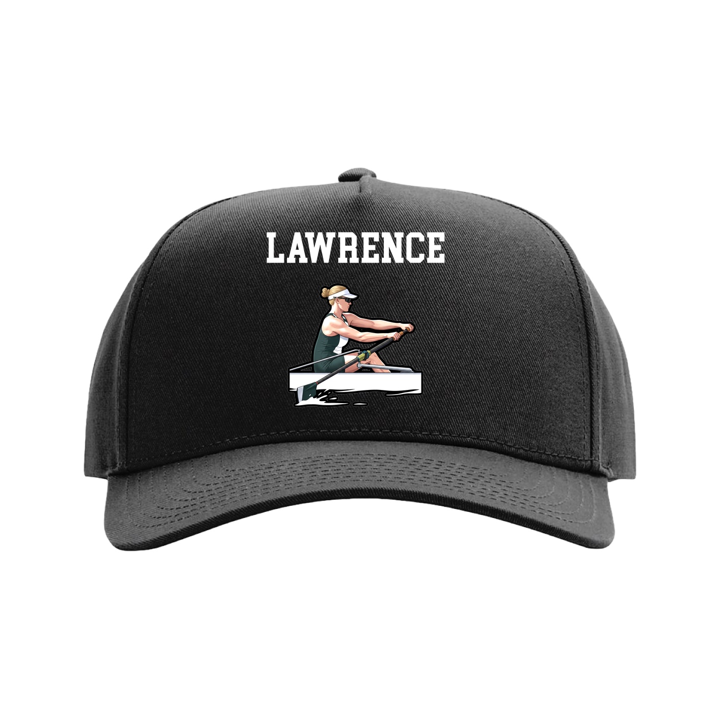 Full Fabric Five-Panel Champ Cap — Shirsey in Black