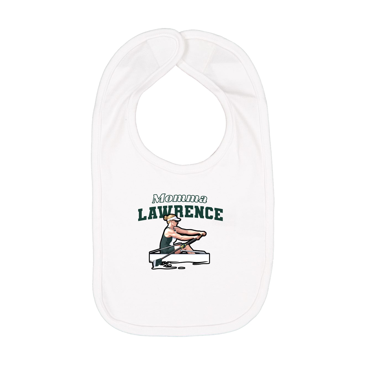 Infant Bib — Mothers Day Block in White
