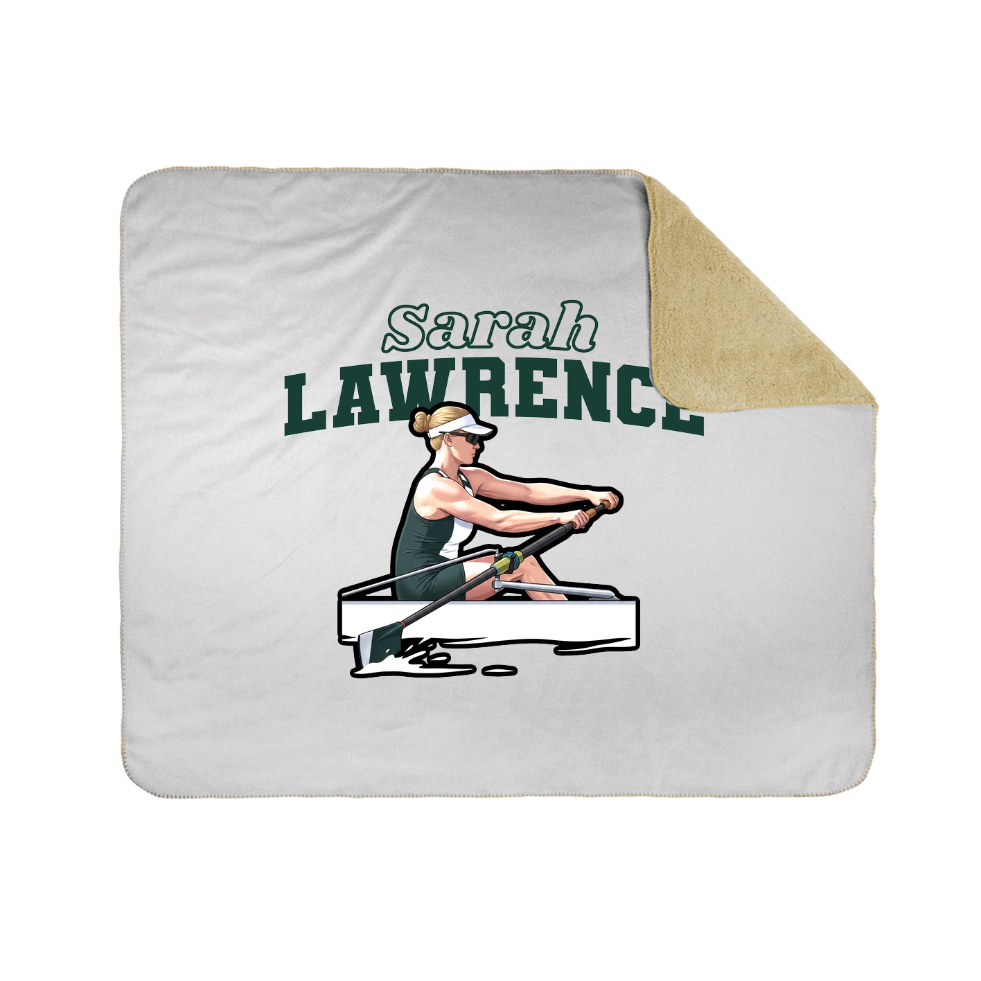 Throw Blanket — Name Arch in White