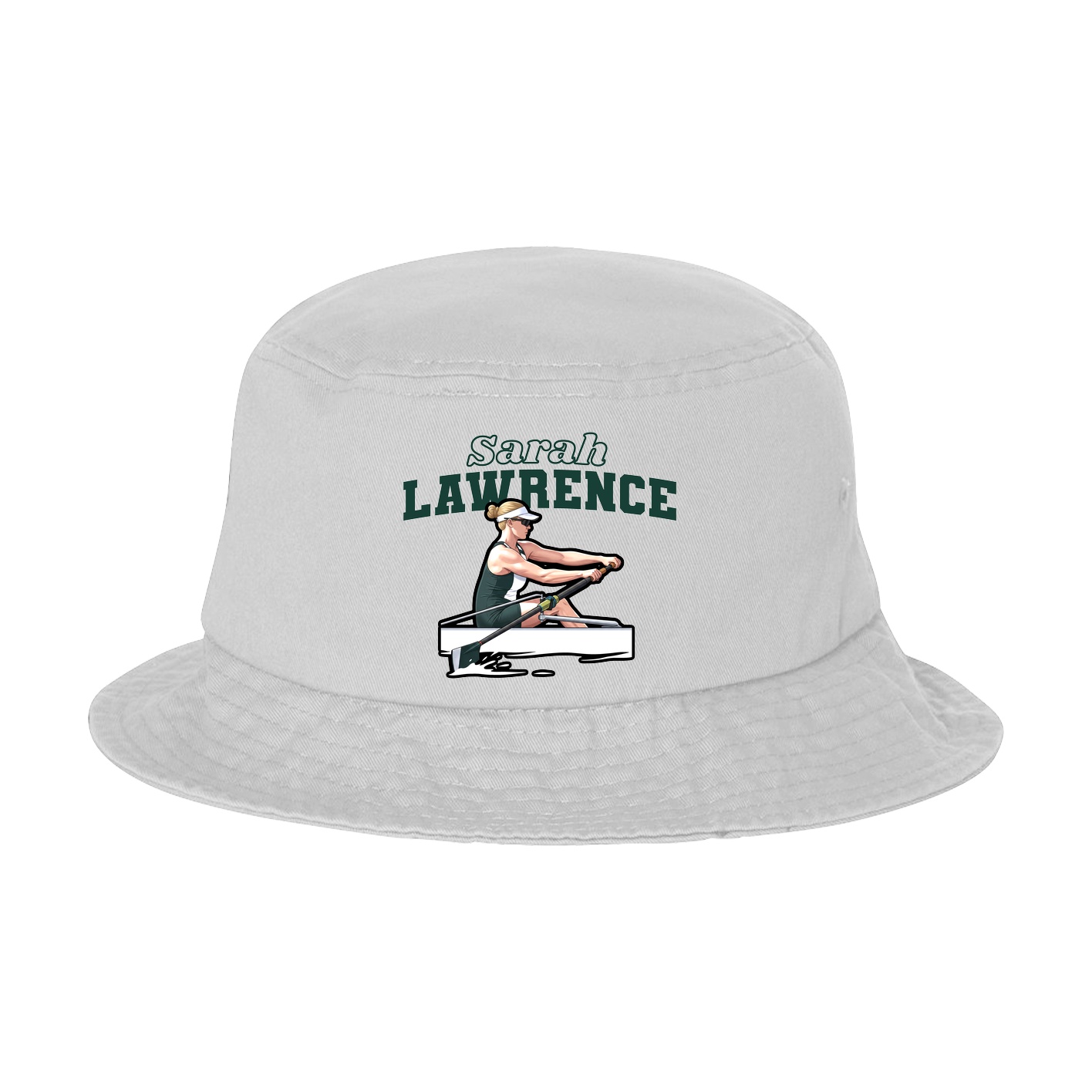 Bucket Cap — Name Arch in White