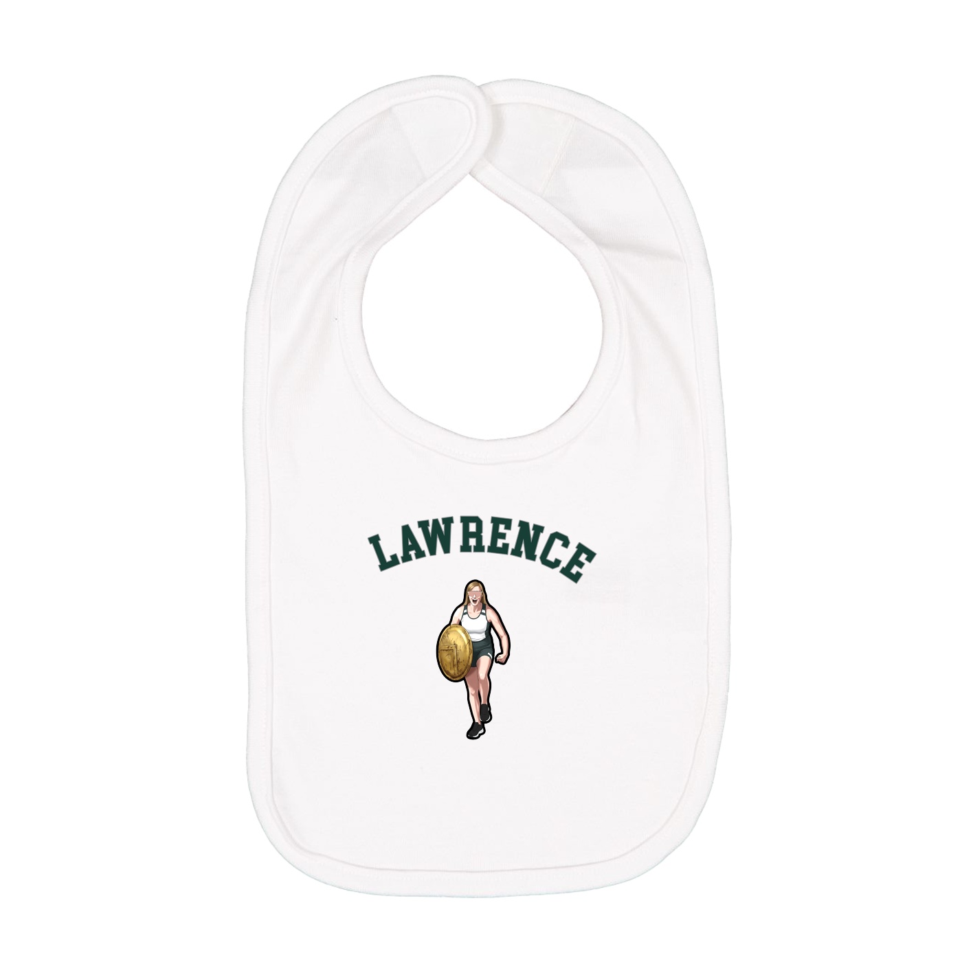 Infant Bib — Shirsey Arch in White