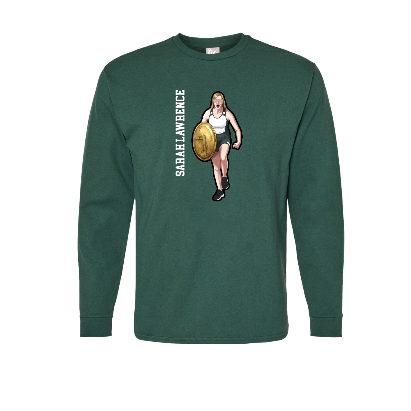 Long Sleeve Tee — Name Vertical in Green