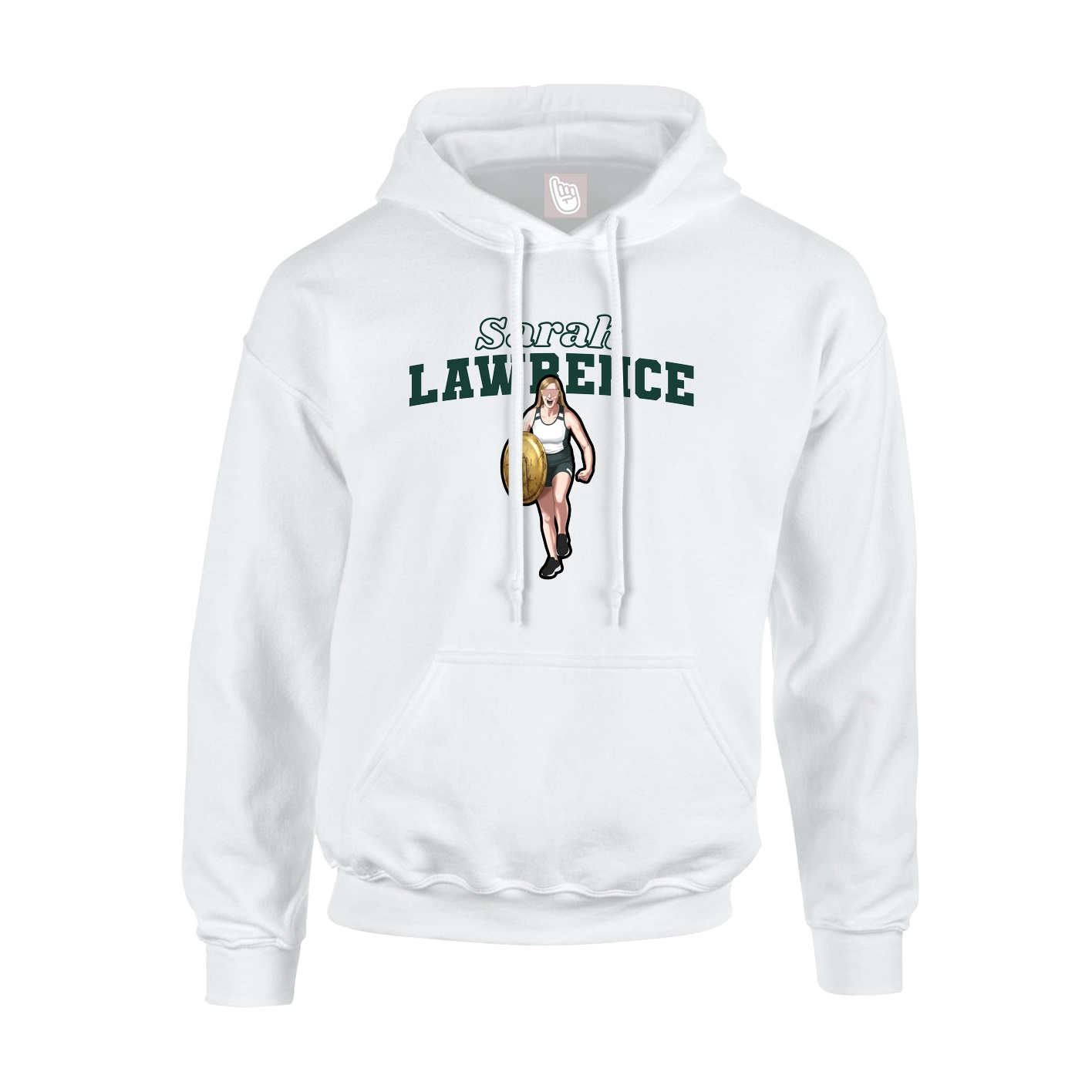 Hoodie — Name Arch in White