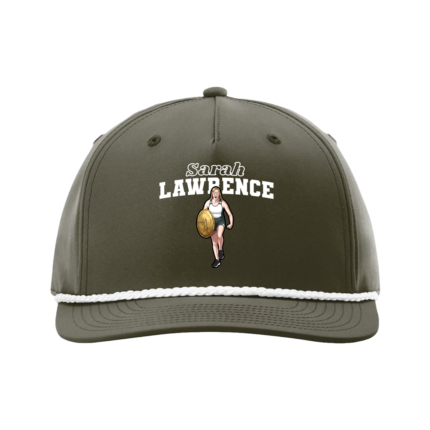Five-Panel Classic Rope Cap — Name Arch in Green