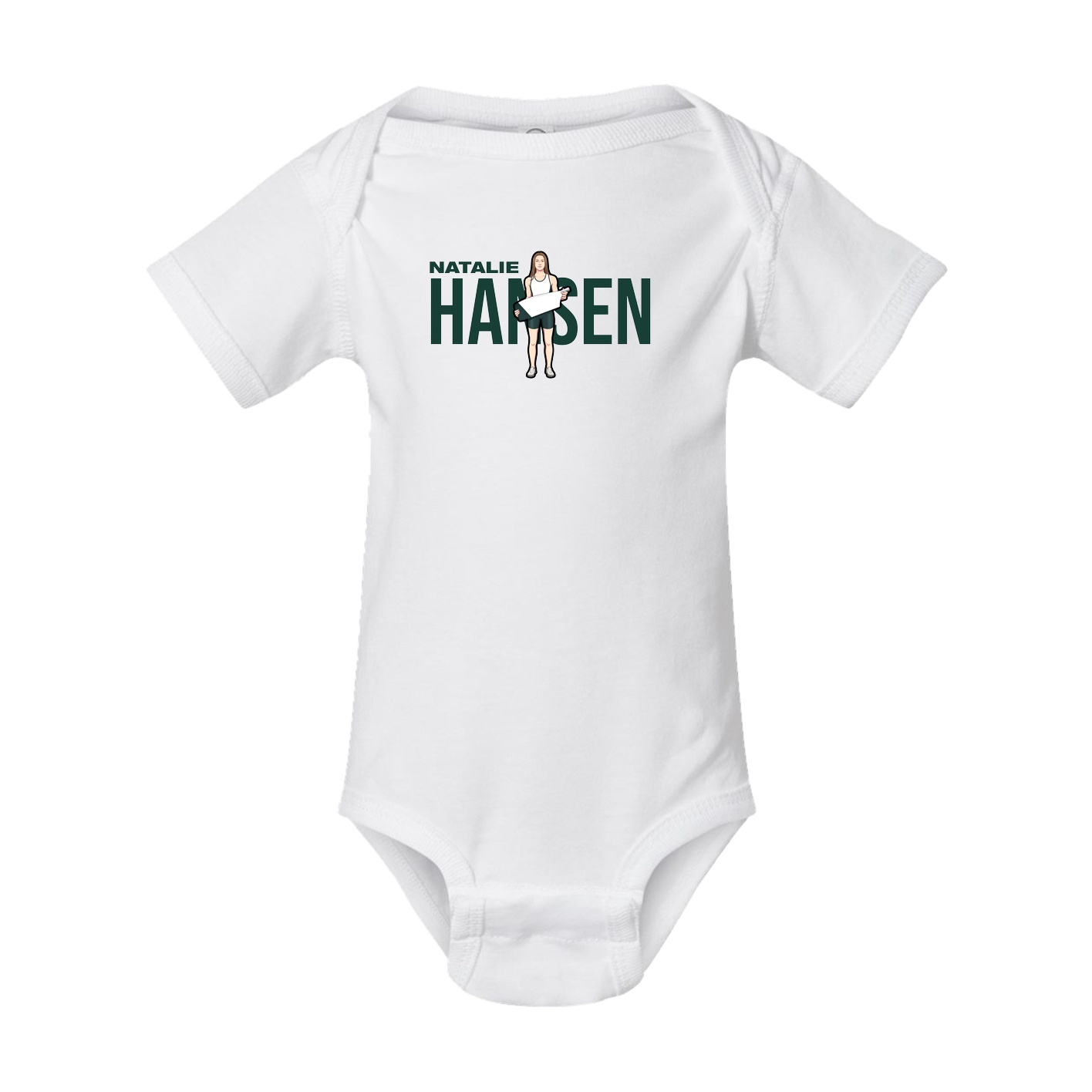 Baby Onesie — Player Name in White