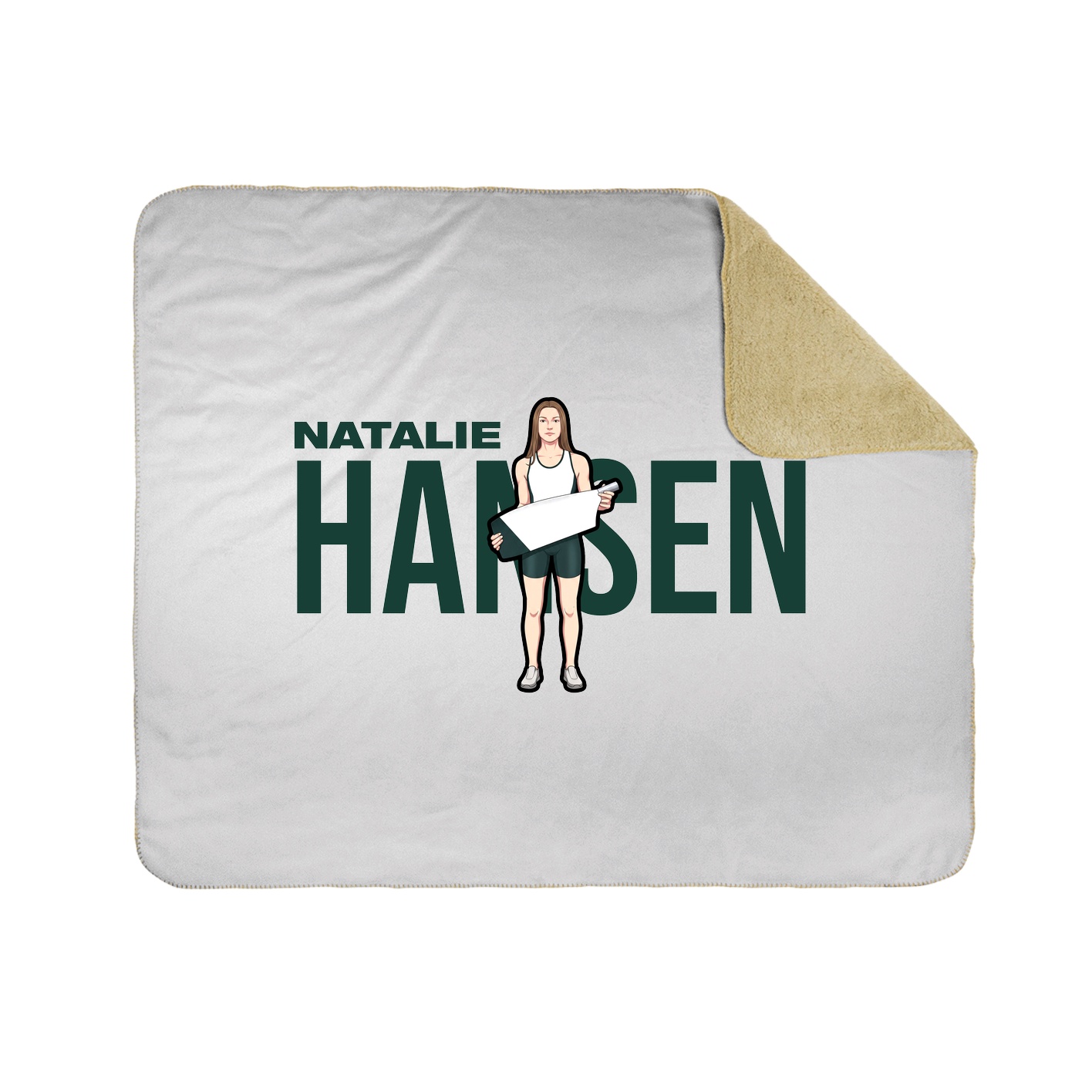 Throw Blanket — Player Name in White