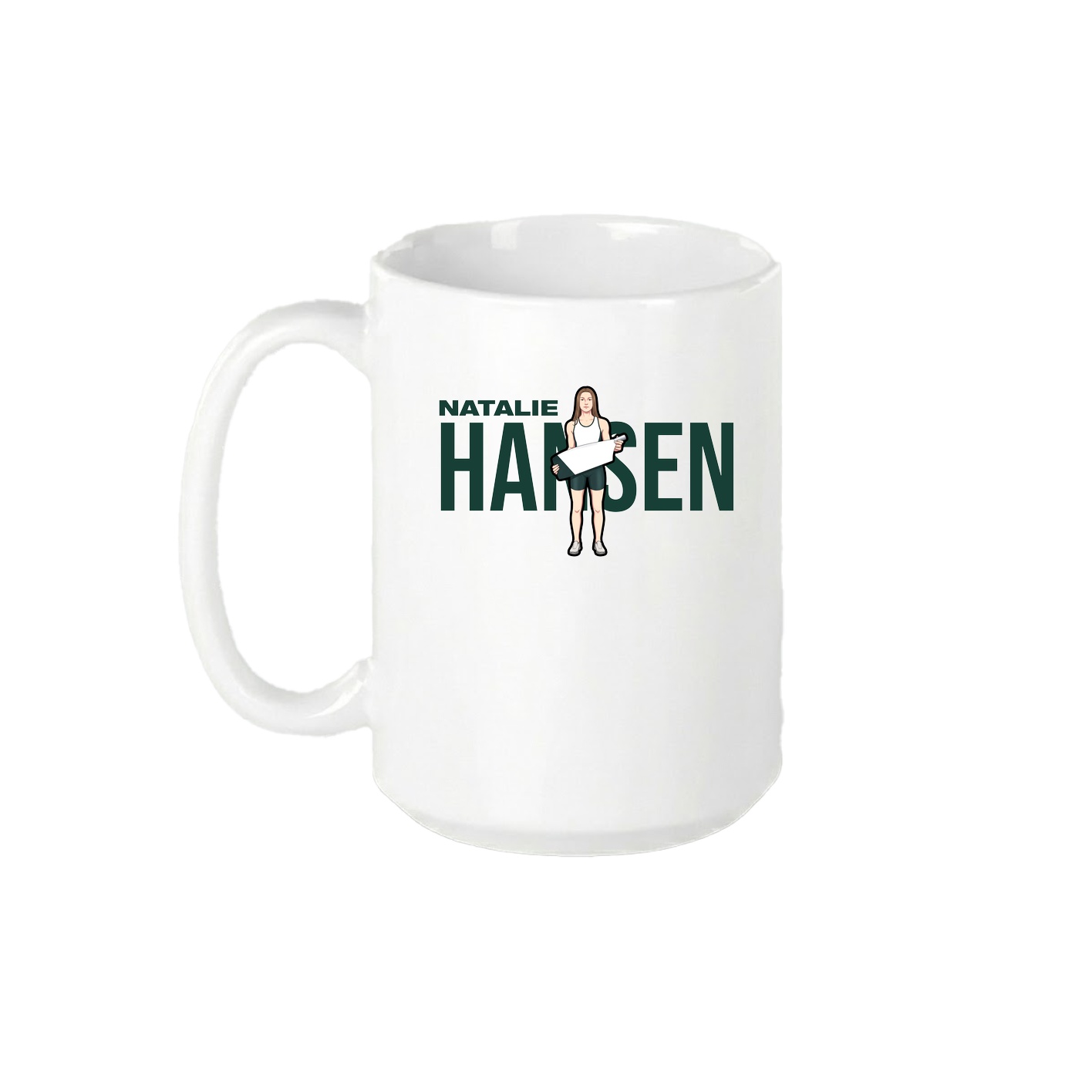 15oz Coffee Mug — Player Name in White