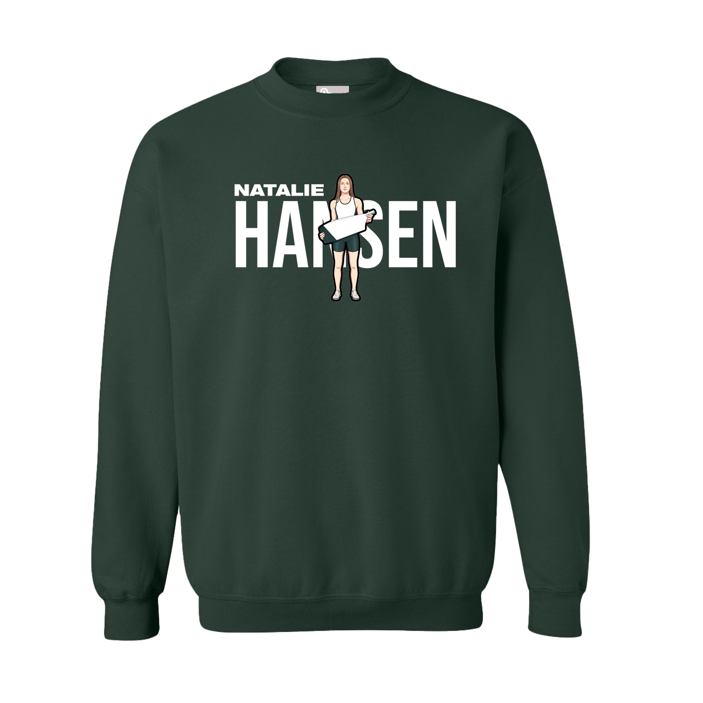 Fleece Crew — Player Name in Green