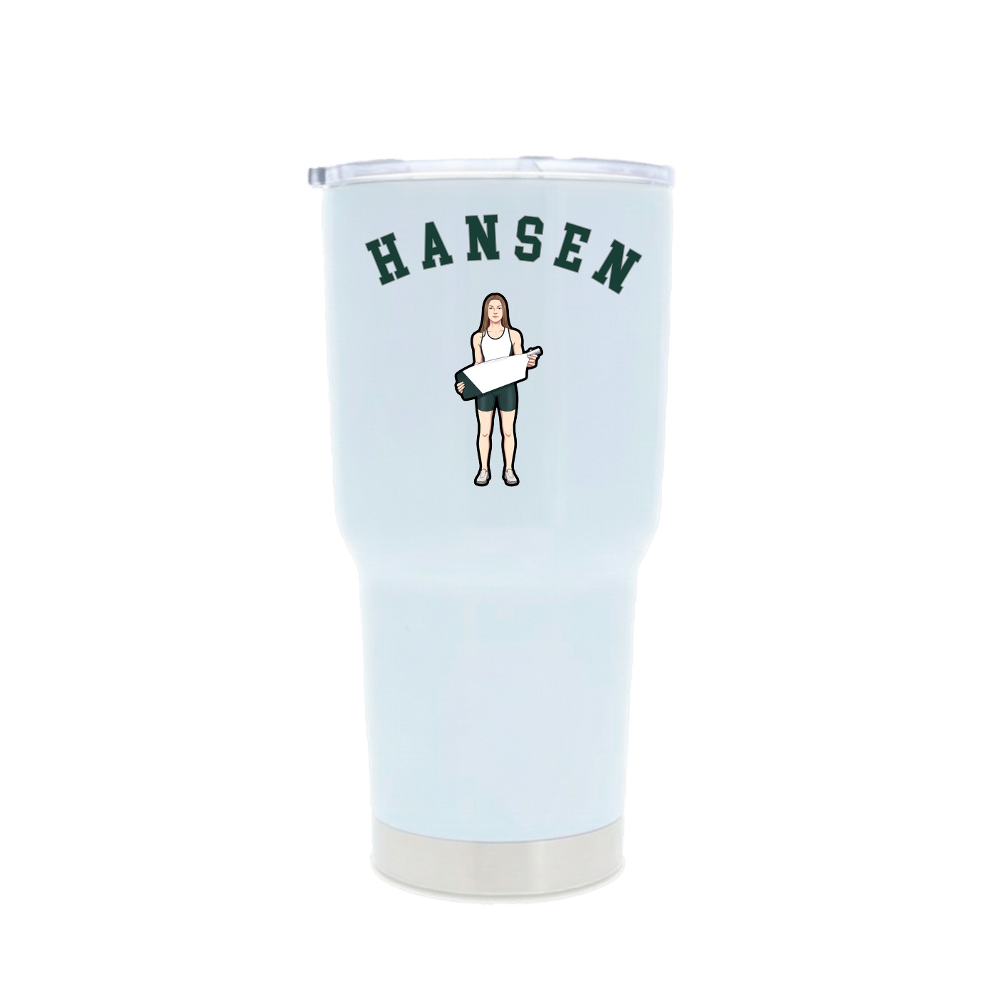 30oz Stainless Steel Tumbler — Shirsey Arch in White