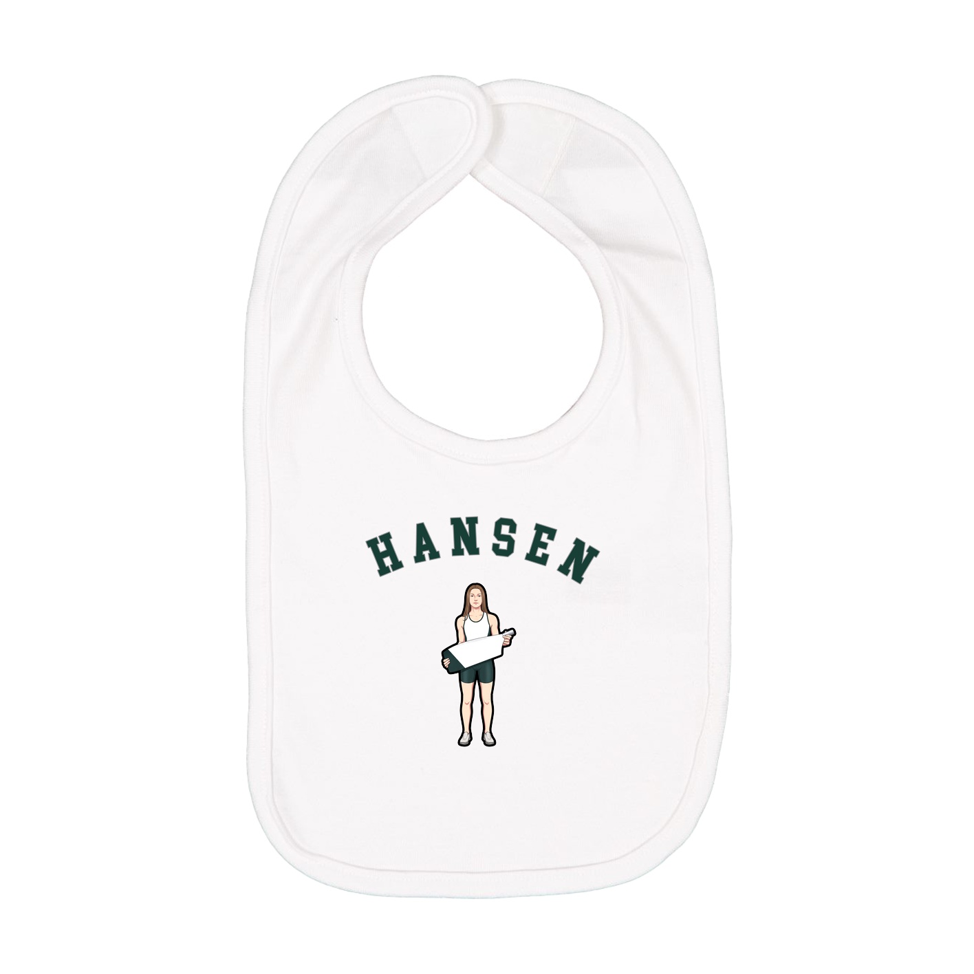 Infant Bib — Shirsey Arch in White