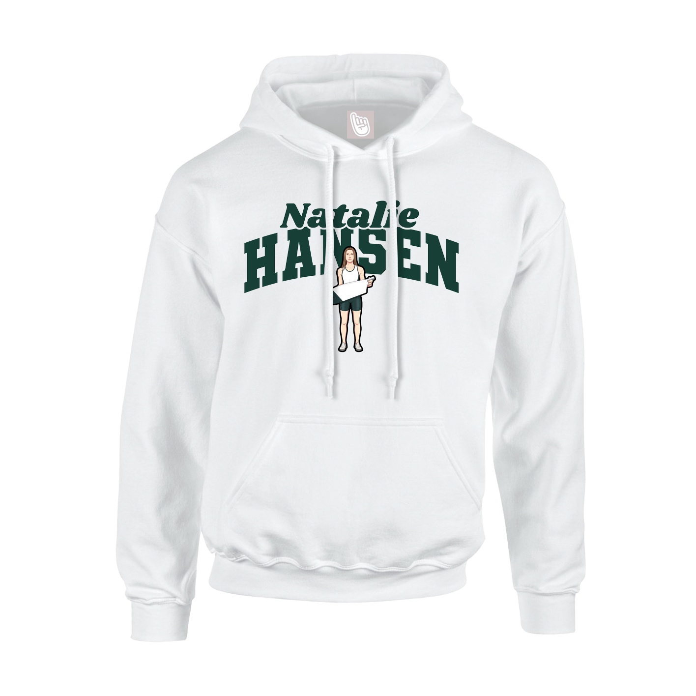 Hoodie — Signature Arch in White