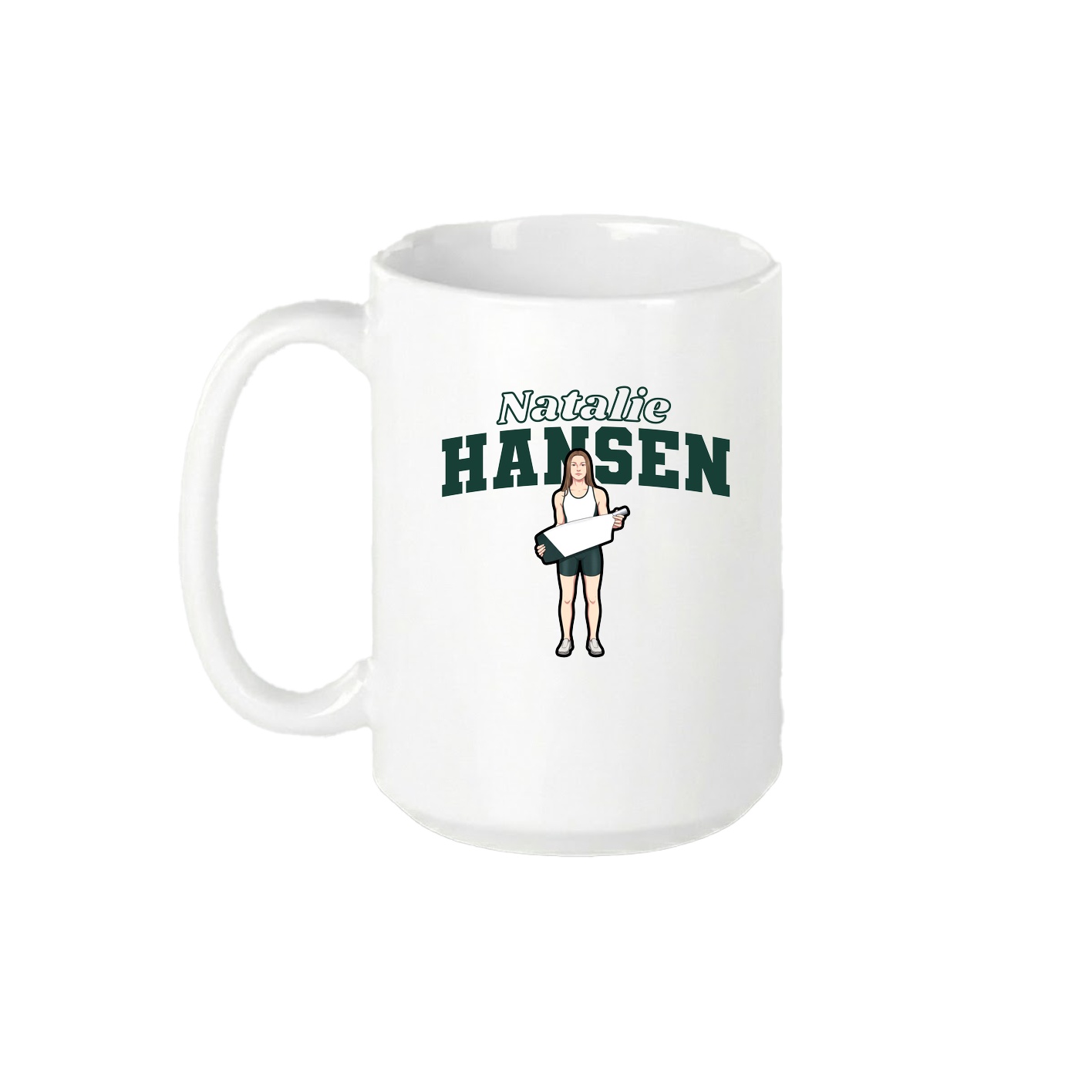 15oz Coffee Mug — Name Arch in White