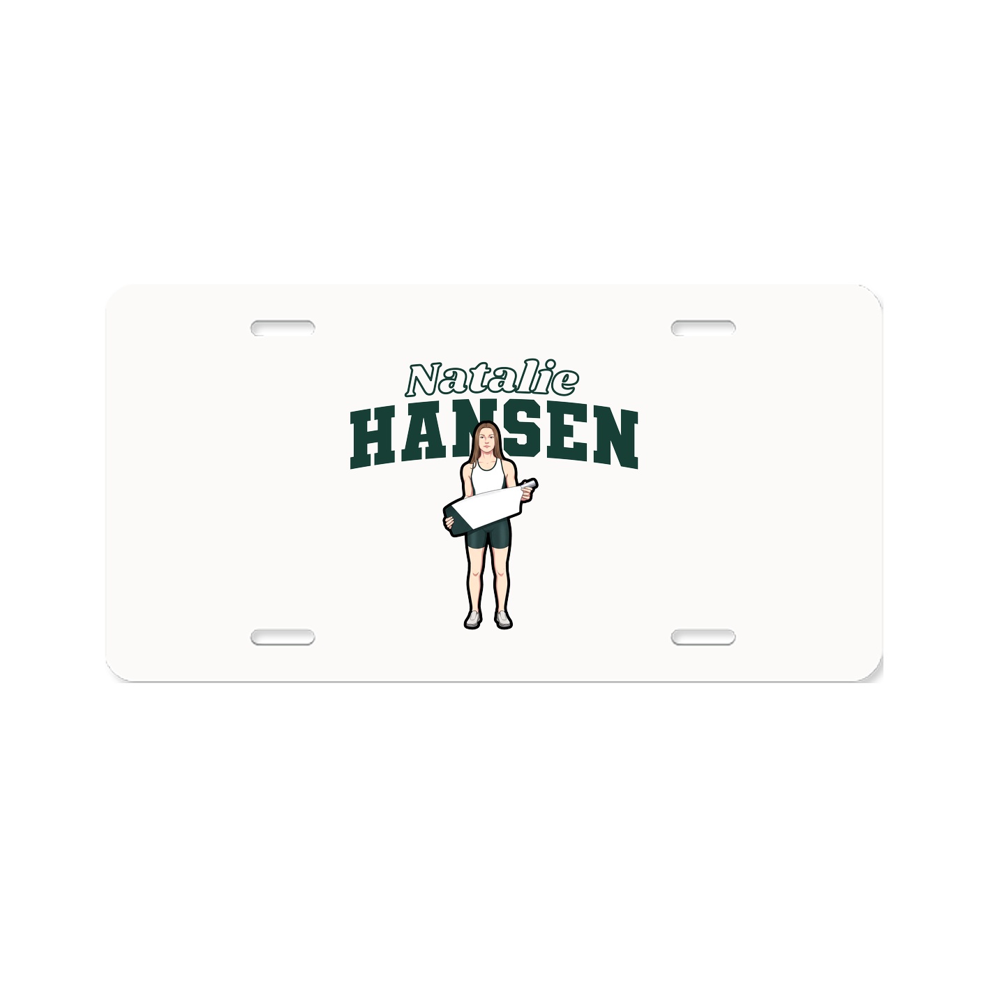 License Plate — Name Arch in Classic