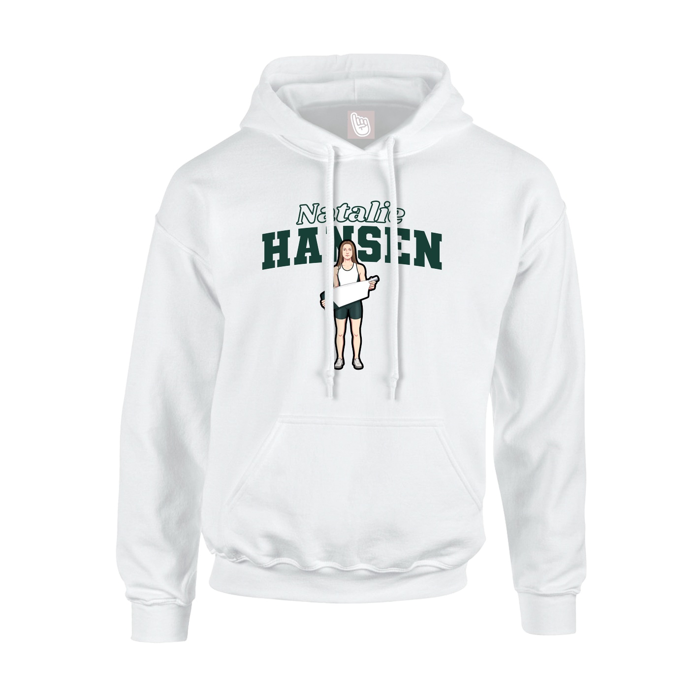 Hoodie — Name Arch in White