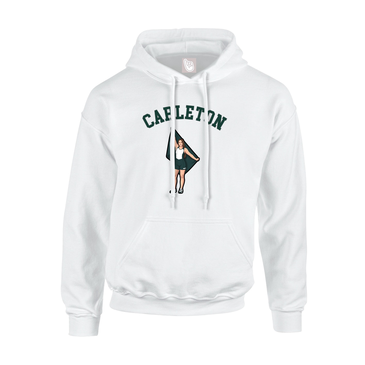 Youth Hoodie — Shirsey Arch in White