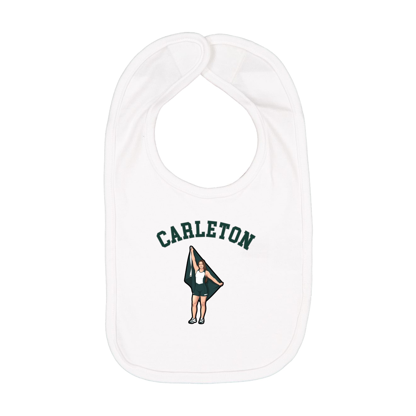 Infant Bib — Shirsey Arch in White