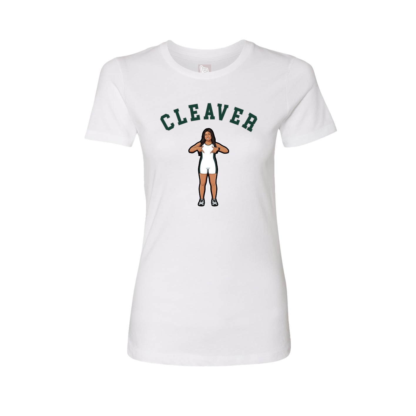 Fitted Women's Tee — Shirsey Arch in White