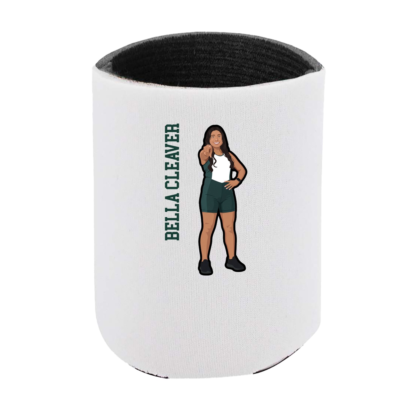 Can Holder — Name Vertical in White