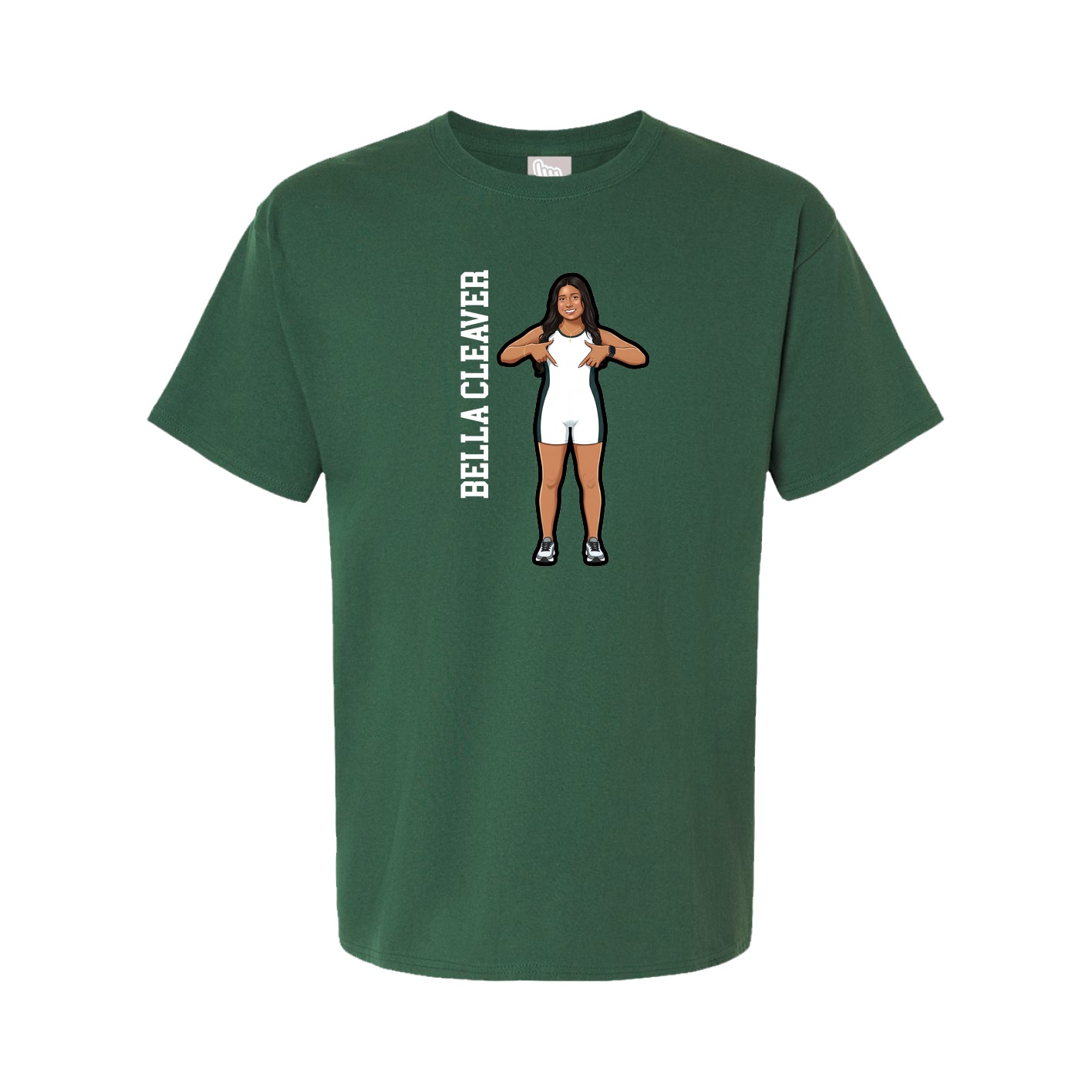 Tee — Name Vertical in Green