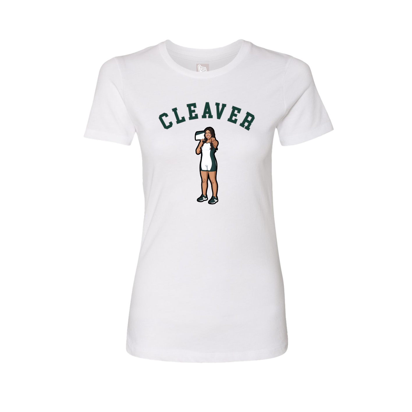 Fitted Women's Tee — Shirsey Arch in White