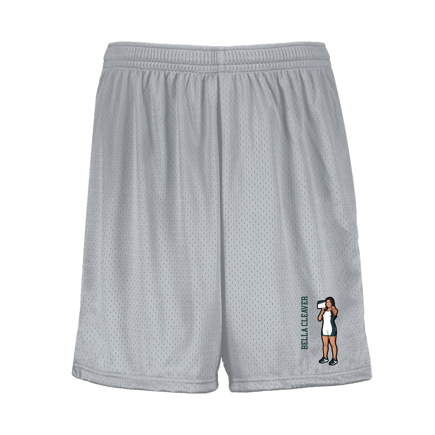 Shorts — Name Vertical in Silver