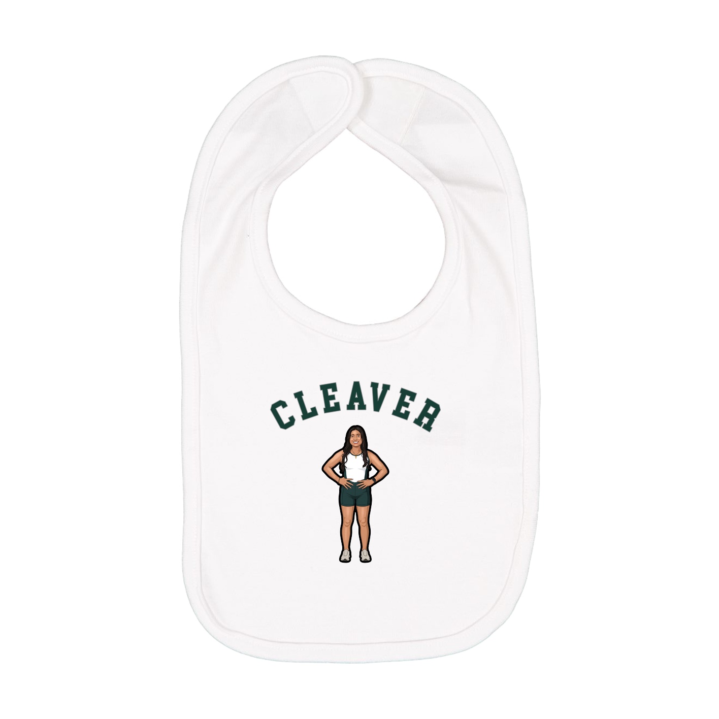 Infant Bib — Shirsey Arch in White