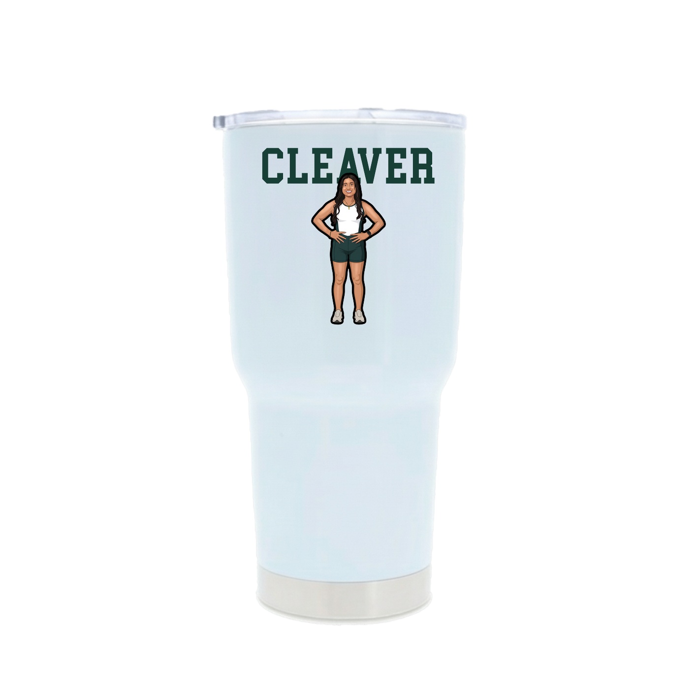 30oz Stainless Steel Tumbler — Shirsey in White