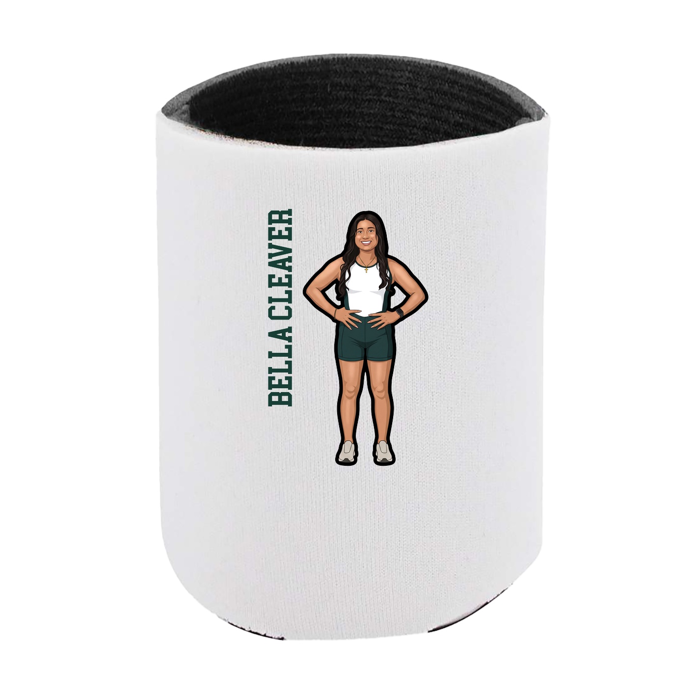 Can Holder — Name Vertical in White