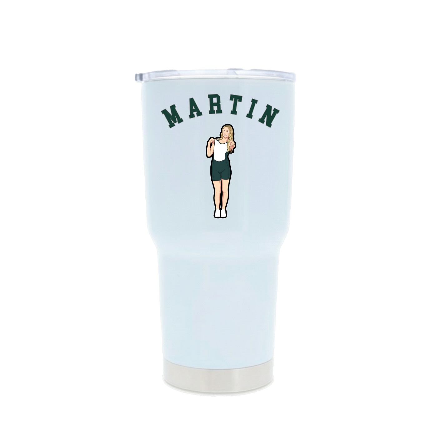 30oz Stainless Steel Tumbler — Shirsey Arch in White