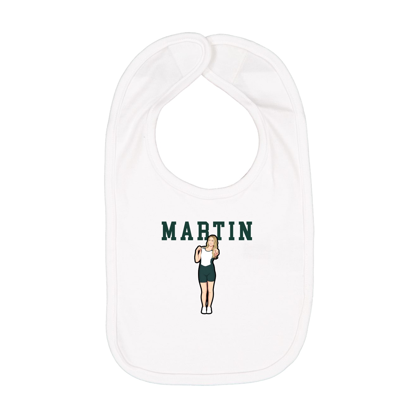 Infant Bib — Shirsey in White