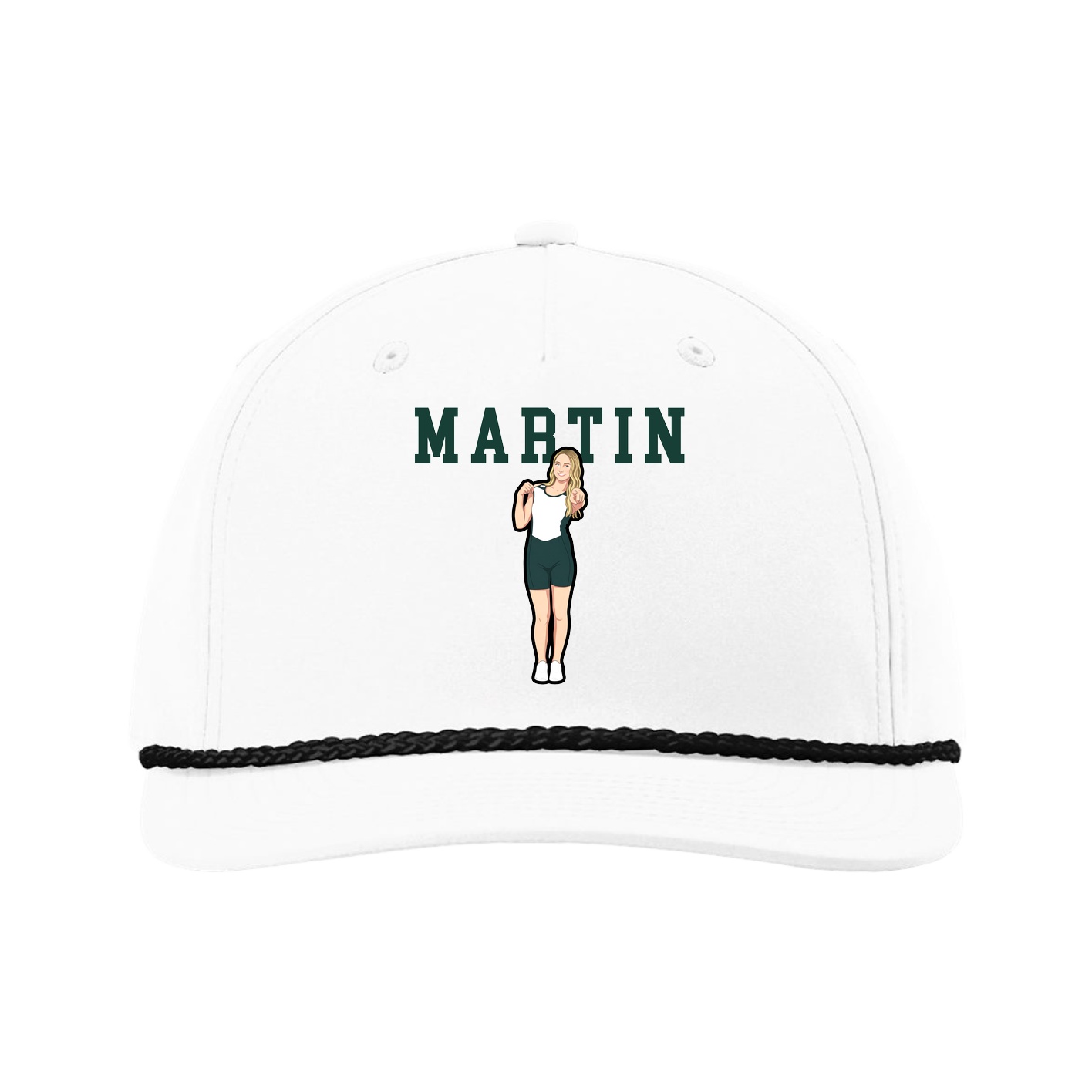 Five-Panel Classic Rope Cap — Shirsey in White