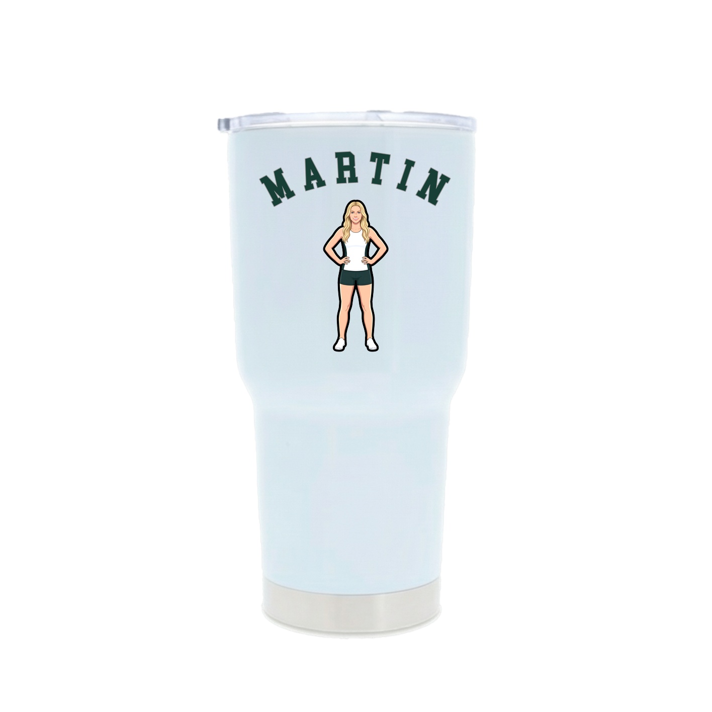 30oz Stainless Steel Tumbler — Shirsey Arch in White